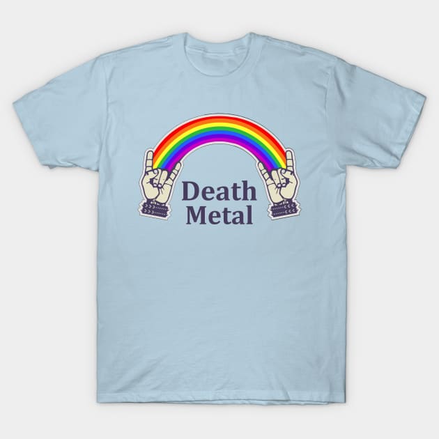 Death Metal Rainbow - Plain T-Shirt by supertwistedgaming